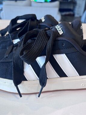 adidas Black and White Low-Top Skate Sneakers